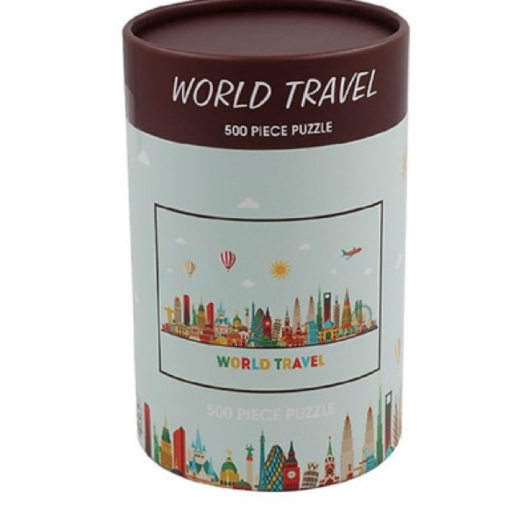 World Travel - 500pc Puzzle to Poster